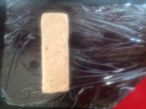 Badam cookies rectangular dough