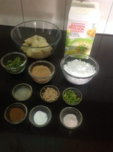 Sabudana vada ingredients used