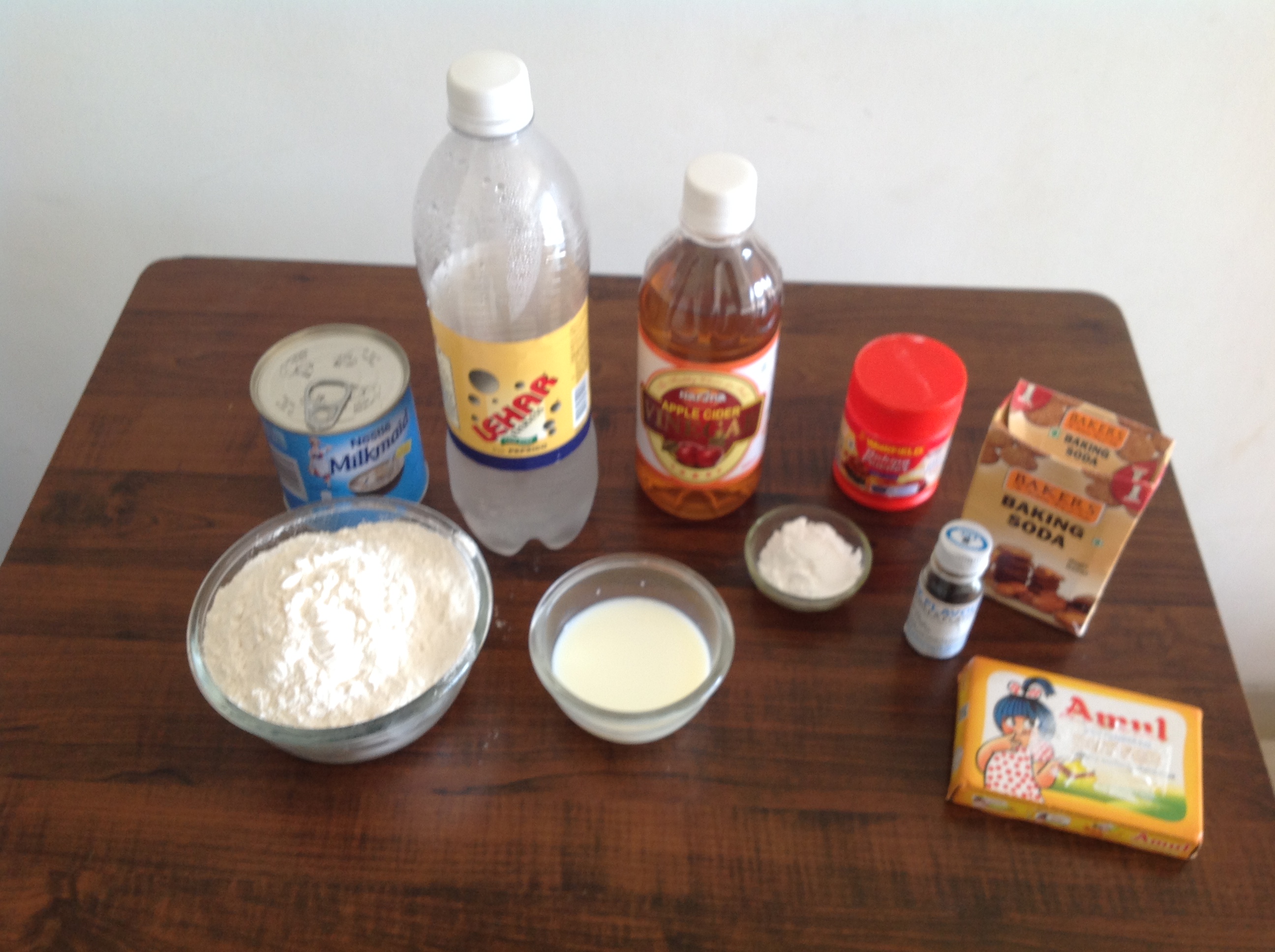 Eggless Vanilla Cake Ingredients Used