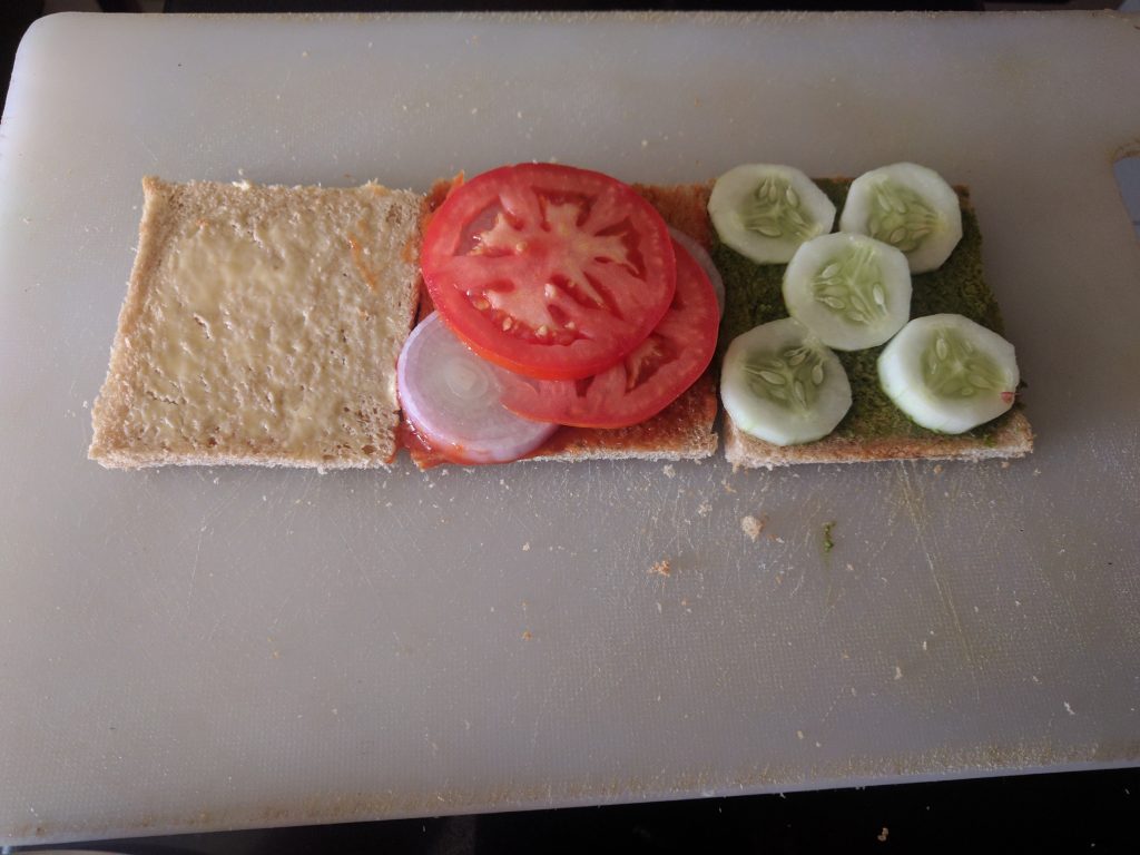 Adding Cucumber slices