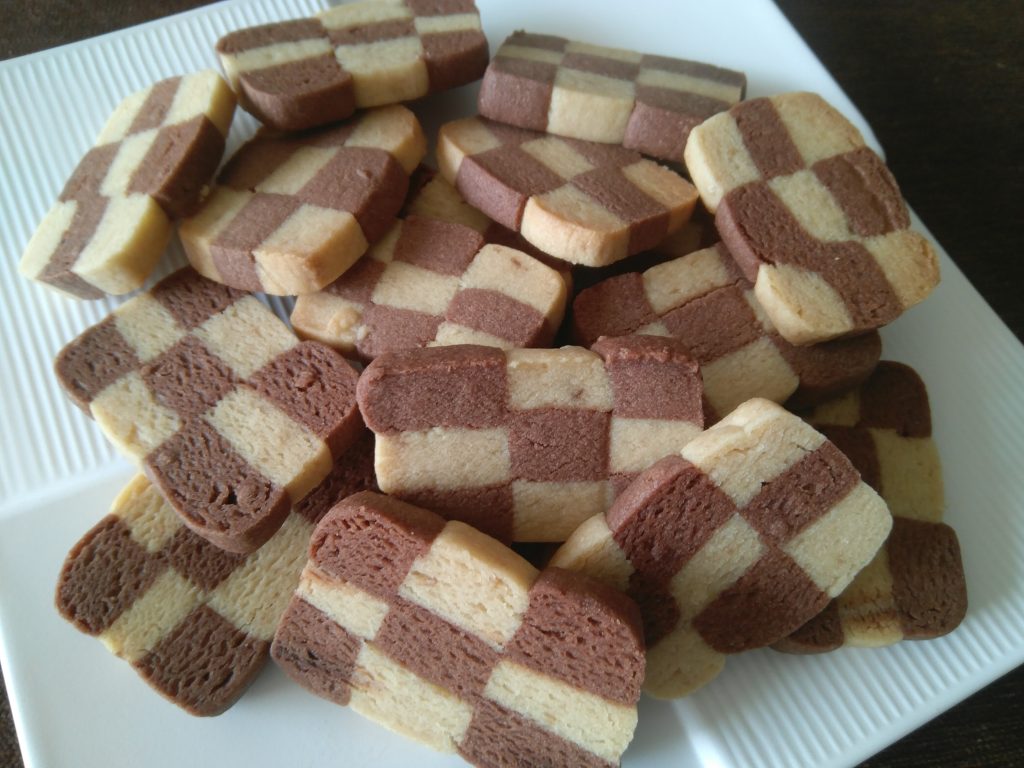 Freshly baked Checkerboard cookies