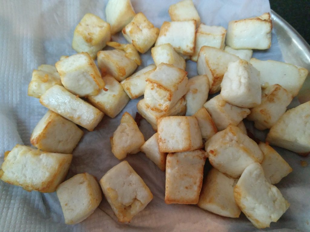 Fried Paneer Cubes