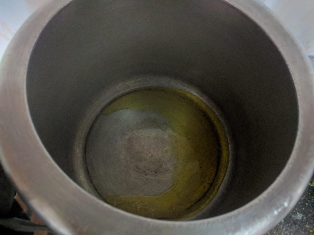 Oil in a Pressure Cooker