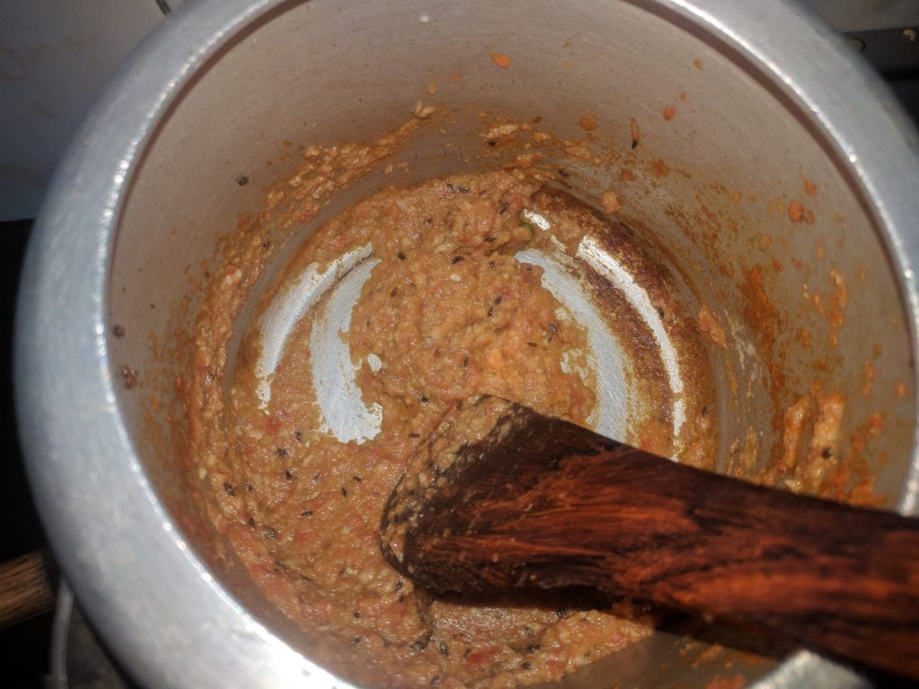 Mixing Kaju Paste