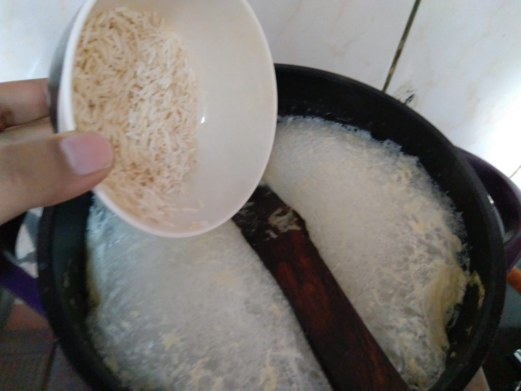 Adding Rice to Milk
